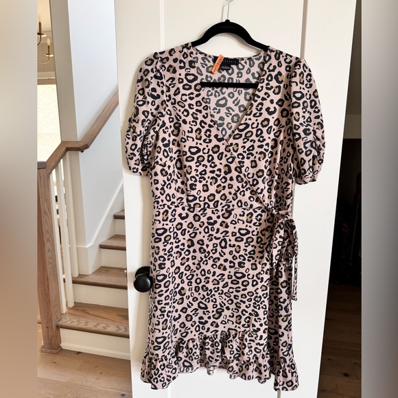 Sanctuary Leopard Wrap Mini Dress - Picture 4 of 6
